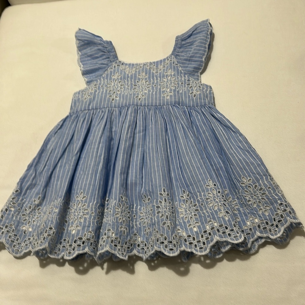 Baby gap 12-18M blue dress lace